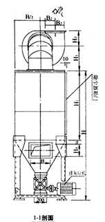 JHF型脈動反吹扁袋除塵器圖紙
