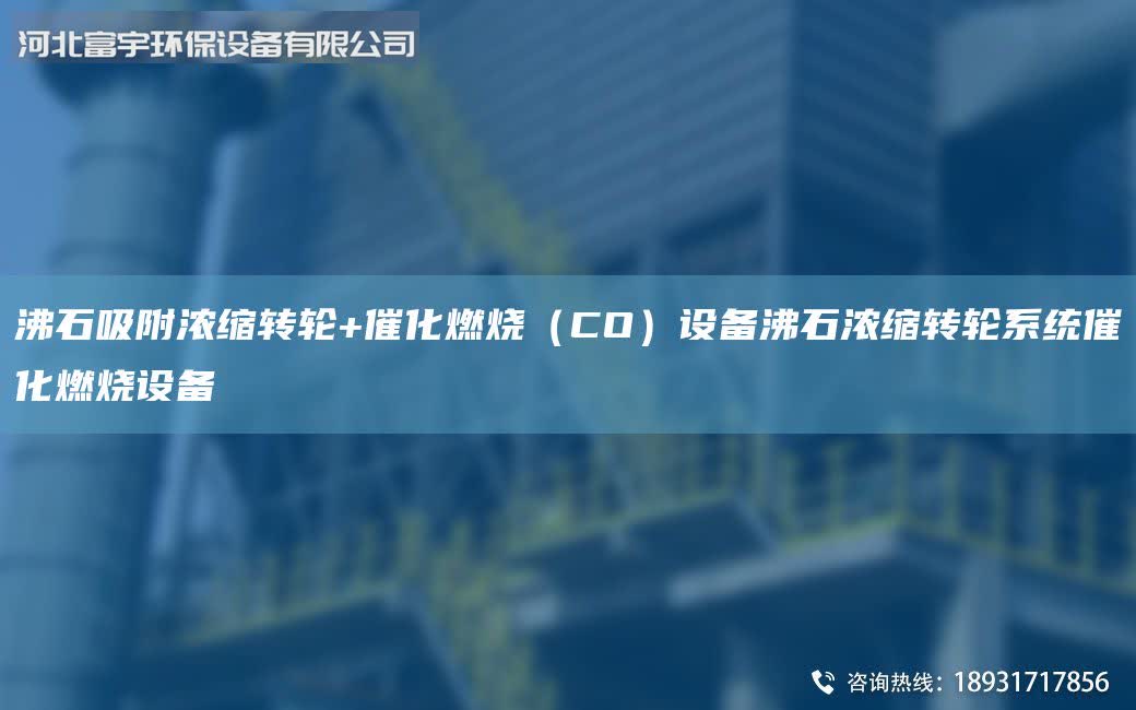 沸石吸附濃縮轉(zhuǎn)輪+催化燃燒（CO）設(shè)備沸石濃縮轉(zhuǎn)輪系統(tǒng)催化燃燒設(shè)備
