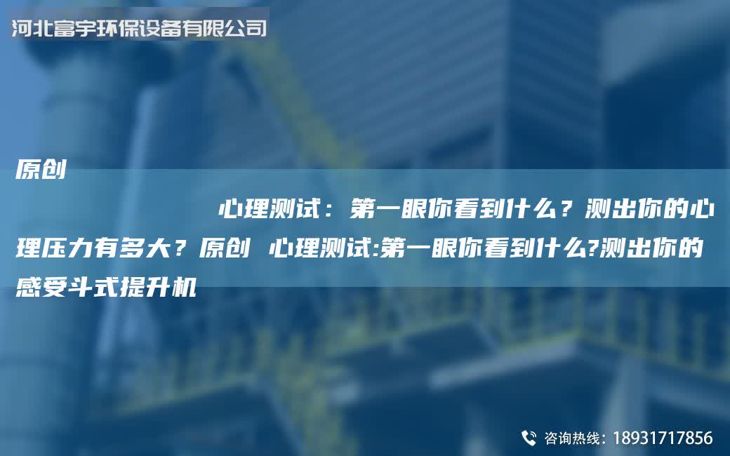 原創
            心理測試：DY眼你看到什么？測出你的心理壓力有多大？原創 心理測試:DY眼你看到什么?測出你的感受斗式提升機