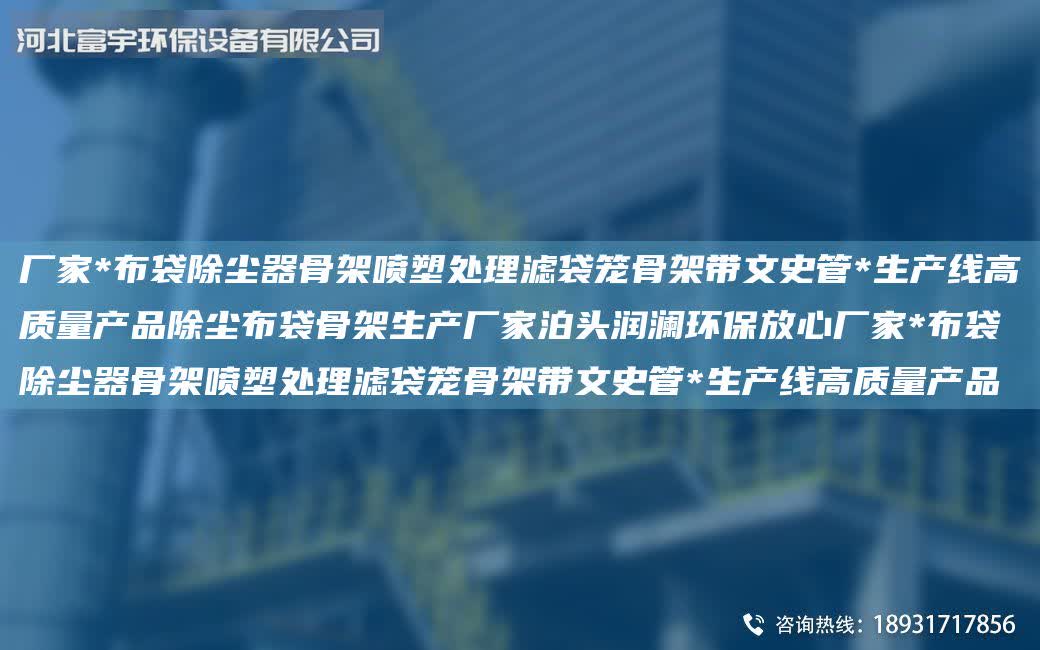 廠家*布袋除塵器骨架噴塑處理濾袋籠骨架帶文史管*生產線高質量產品除塵布袋骨架生產廠家泊頭潤瀾環保放心廠家*布袋除塵器骨架噴塑處理濾袋籠骨架帶文史管*生產線高質量產品