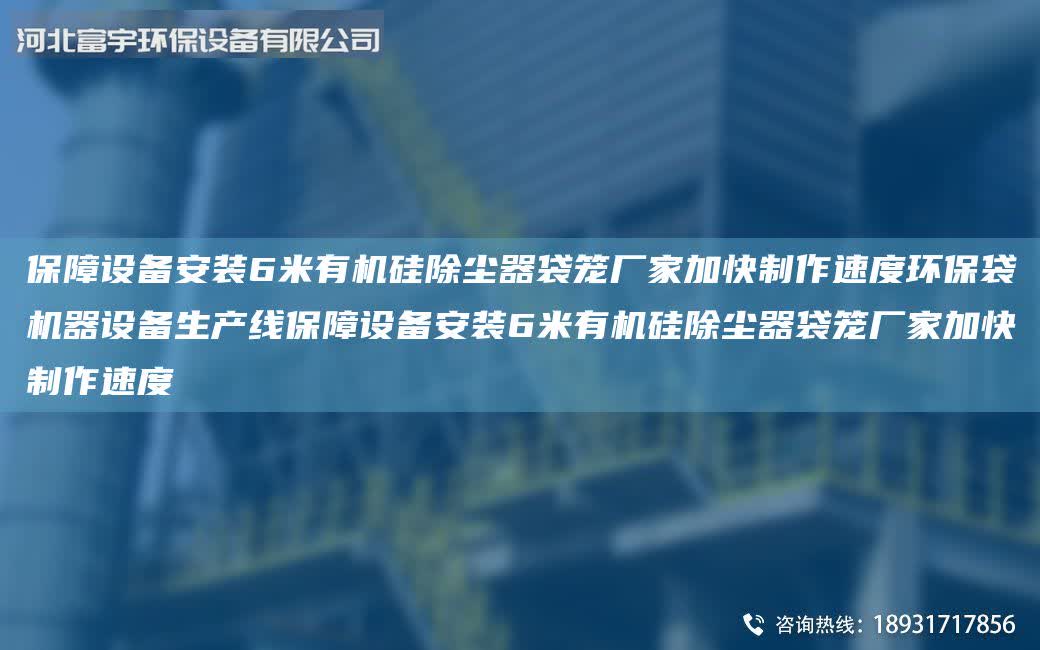 保障設備安裝6米有機硅除塵器袋籠廠家加快制作速度環保袋機器設備生產線保障設備安裝6米有機硅除塵器袋籠廠家加快制作速度