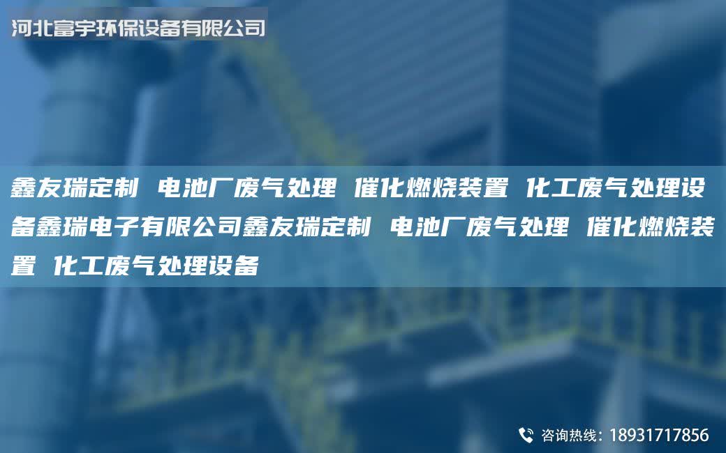 富宇定制 電池廠廢氣處理 催化燃燒裝置 化工廢氣處理設備鑫瑞電子有限公司富宇定制 電池廠廢氣處理 催化燃燒裝置 化工廢氣處理設備