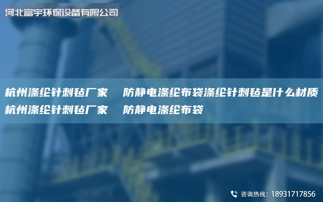 杭州滌綸針刺氈廠家  防靜電滌綸布袋滌綸針刺氈是什么材質杭州滌綸針刺氈廠家  防靜電滌綸布袋
