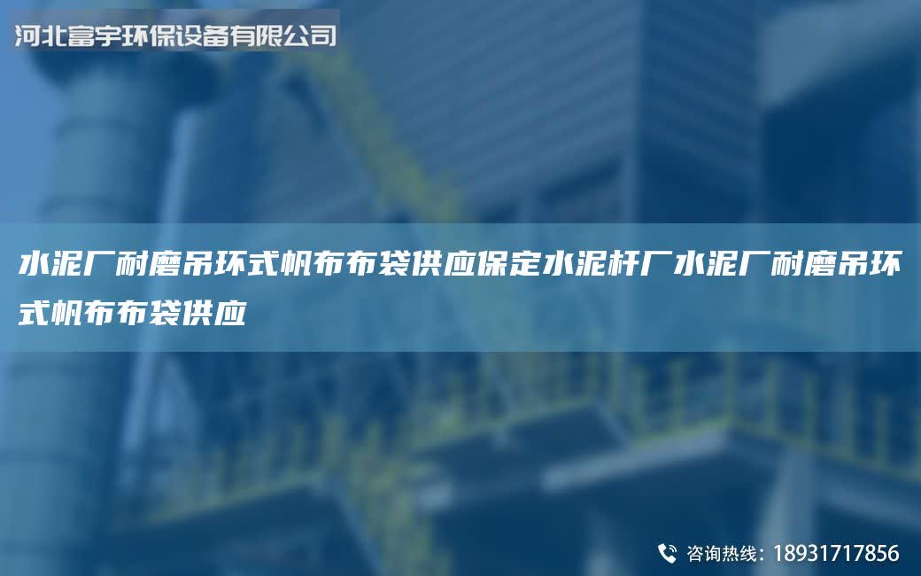 水泥廠耐磨吊環式帆布布袋供應保定水泥桿廠水泥廠耐磨吊環式帆布布袋供應