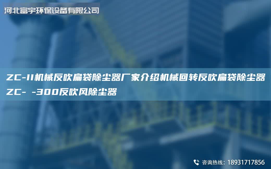 ZC-II機械反吹扁袋除塵器廠家介紹機械回轉反吹扁袋除塵器ZC-Ⅲ-300反吹風除塵器