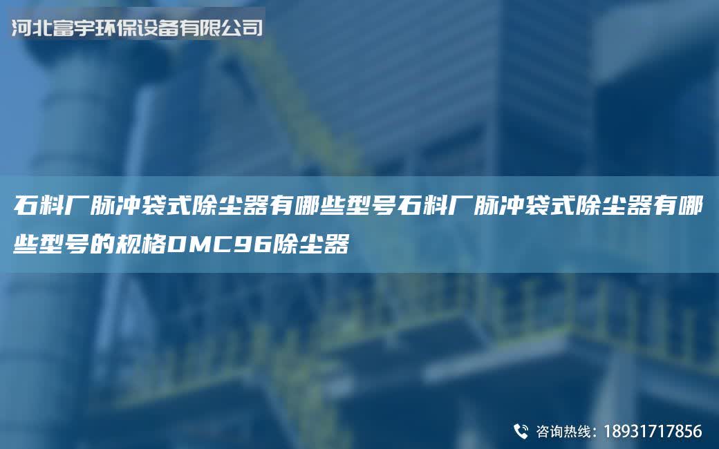 石料廠脈沖袋式除塵器有哪些型號石料廠脈沖袋式除塵器有哪些型號的規格DMC96除塵器