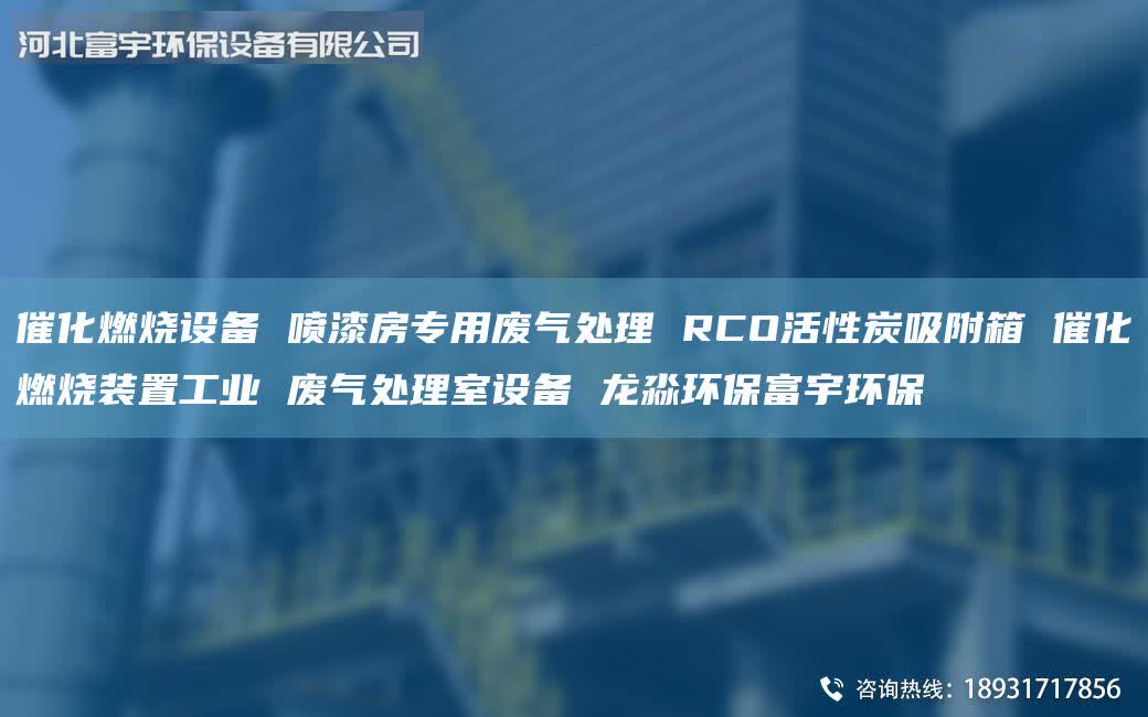 催化燃燒設備 噴漆房專用廢氣處理 RCO活性炭吸附箱 催化燃燒裝置工業 廢氣處理室設備 龍淼環保富宇環保
